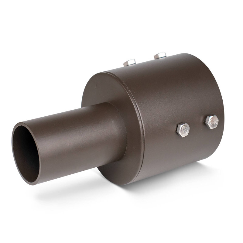 Adaptateur rond Tenon de 4 po à 3 po pour lampadaire à DEL, poteau rond en bronze foncé de 4 po à 3 po au sommet du Tenon, réducteur de poteau pour l'éclairage du parc de stationnement