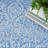 Machine Washable Cotton Blend Area Rug in Blue-1223530252