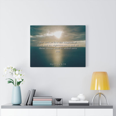 Kingdom Of God Matthew 6:33 - Wrapped Canvas Print