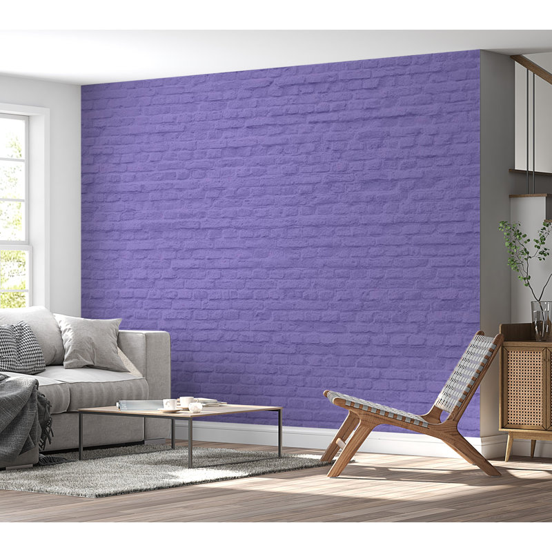 Papier peint effet brique - Inspiration bourgogne, L 41 po x l 59 po
