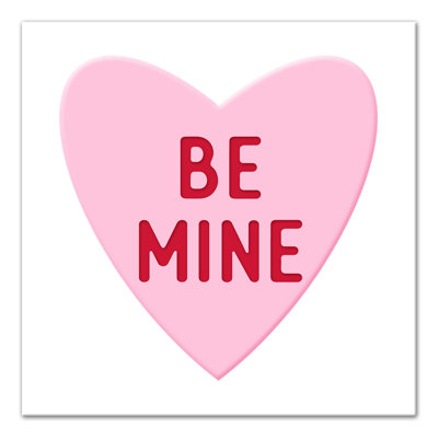 « be mine de bonbons cœur »-impression sur toile tendue