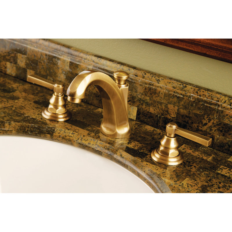 Astor Widespread Bathroom Faucet with Drain Assembly, Satin Brass (PVD)