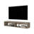 White Oak 2-Shelf Central Floating Media Rack-1290438599