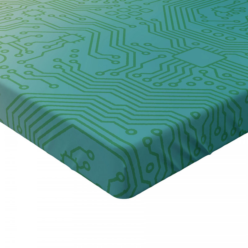 Abstract Microfiber Fitted Sheet, Full/Double Fitted Sheet