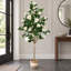 Arbre de camélia artificiel, plante en pot pour décoration de porche intérieur