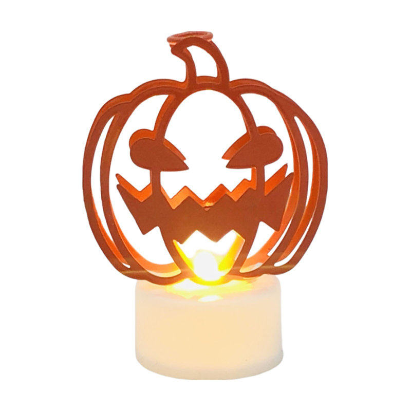 Décorations d'Halloween avec lumières de bougie et lumières de citrouille, B