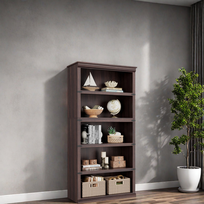 5-shelf Bookcase, Deep Cherry