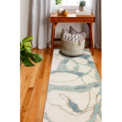 Tapis ivoire touffeté à la main Anjalie