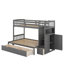 Lit simple superposé simple / double avec tablettes et tiroirs-947129402
