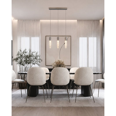 Luminaire suspendu moderne en cristal 3 lumières