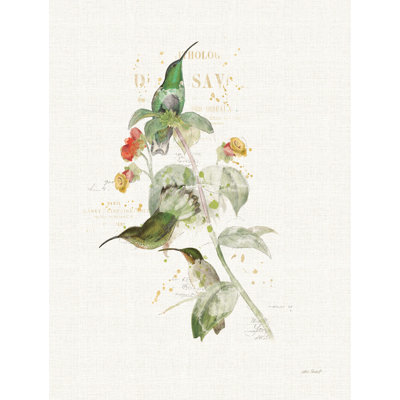 Colibris colorés III - peinture sur toile tendue