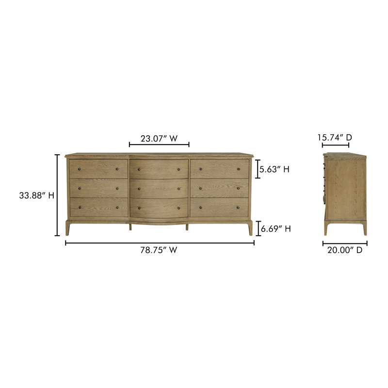 Sadie 6 - Drawer Solid Wood Dresser