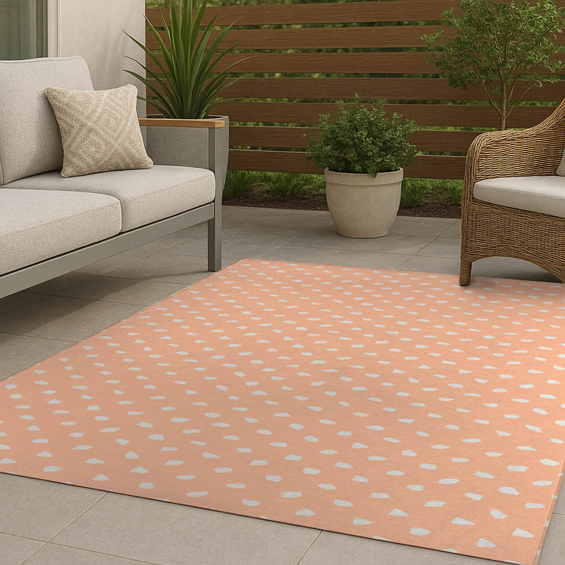 Splat Point Non-Slip Outdoor Rug, Rectangle 3' x 5'