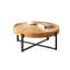 Table basse ronde en bois naturel de 32 po Napa - Pieds noirs-516557441-514895873