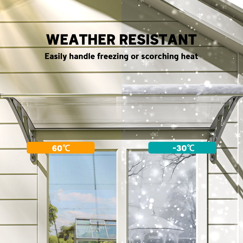 Outsunny 110cm W x 60cm D Retractable Door / Window Awning