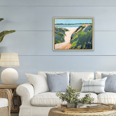 Cadre floral paysage de falaises florales, design par Dorothy Holmes Mohler
