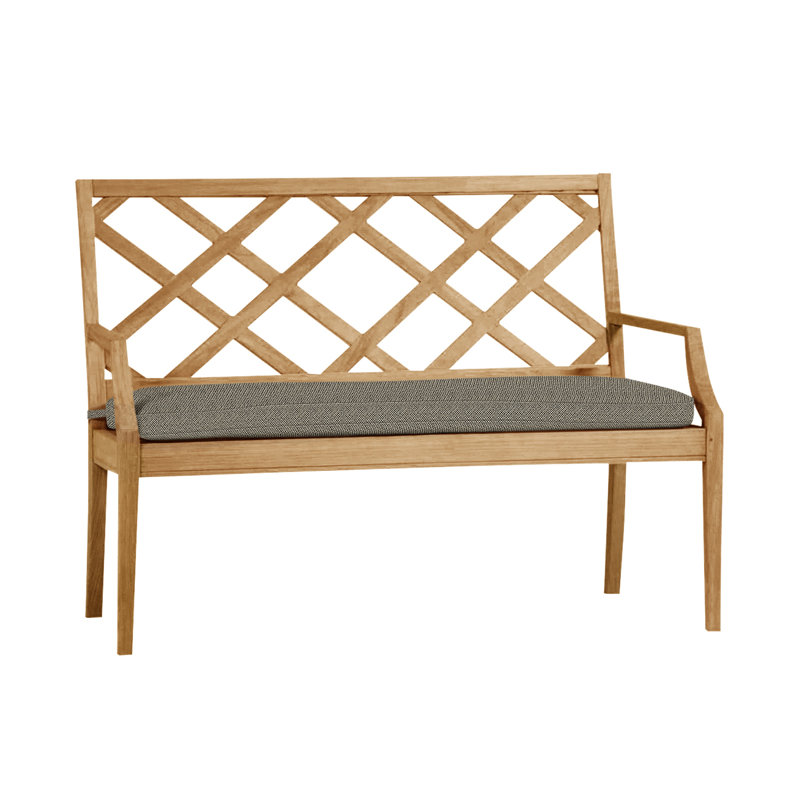 Banc en teck naturel Haley, Teck naturel, Intermix écorce, Pas de soudure