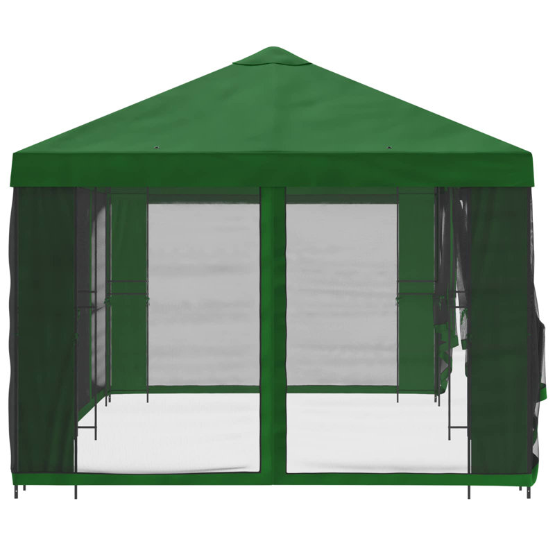 Vidaxl Gazebo Polyester And Steel, Green, 276.5cm H x 600cm W x 300cm D