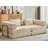 Compression Sofa,Convertible Floor Sofa Bed with Fixed-Shape Frame, Loveseats Boneless Modular Sectional Sofa-1642618774