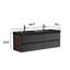 Grace 60" Bathroom Vanity With Matt Engineered Quartz Sink And Soft Drawers, Wall Mounted Floating Bathroom Vanity For Modern Bathroom, One-Piece Matt Basin, Pre-Assembled-115672256