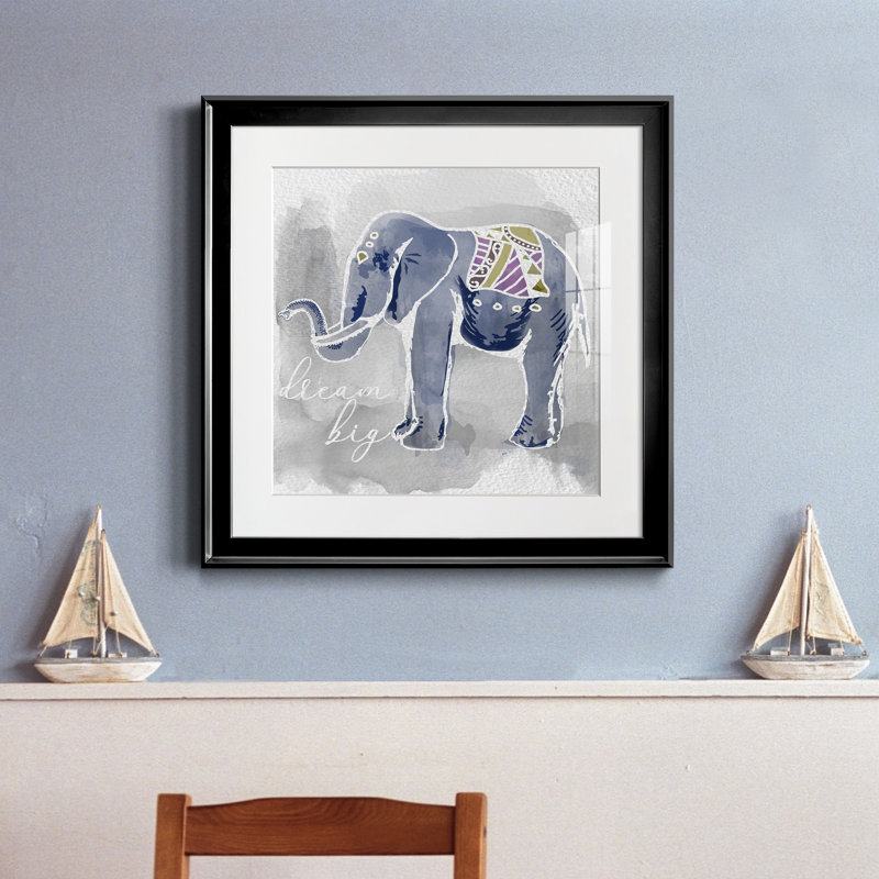 Dream Big - peinture encadrée, H 17,5 po x l 17,5 po x P 1,5 po, Toile avec cadre noir