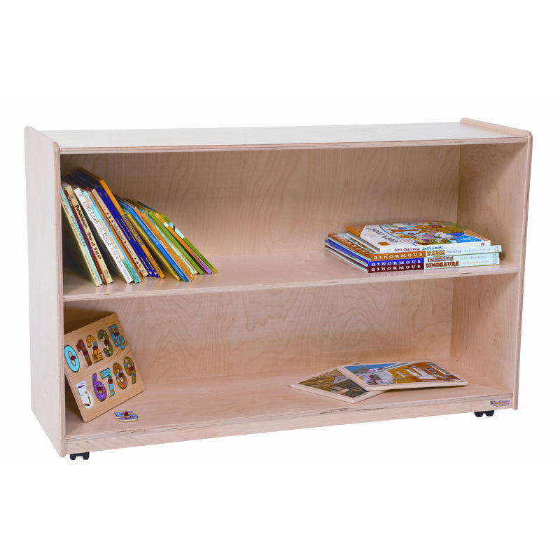 Bibliothèque mobile avec tablettes pleine longueur