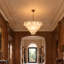 Lustre en verre texturé floral à 5 ​​niveaux, 12 lumières, 76 cm (30 po), laiton antique