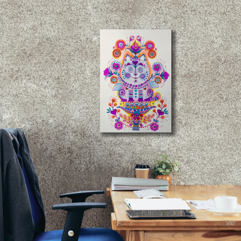 «Folk» par Oxana Zaika, art mural sur toile, H 26 po x l 18 po x P 0,75 po