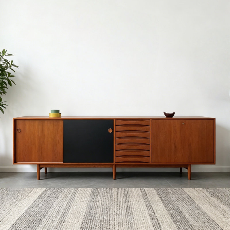 Meuble télé Retro Creative, H 31,5 po x L 78,74 po x l 17,72 po