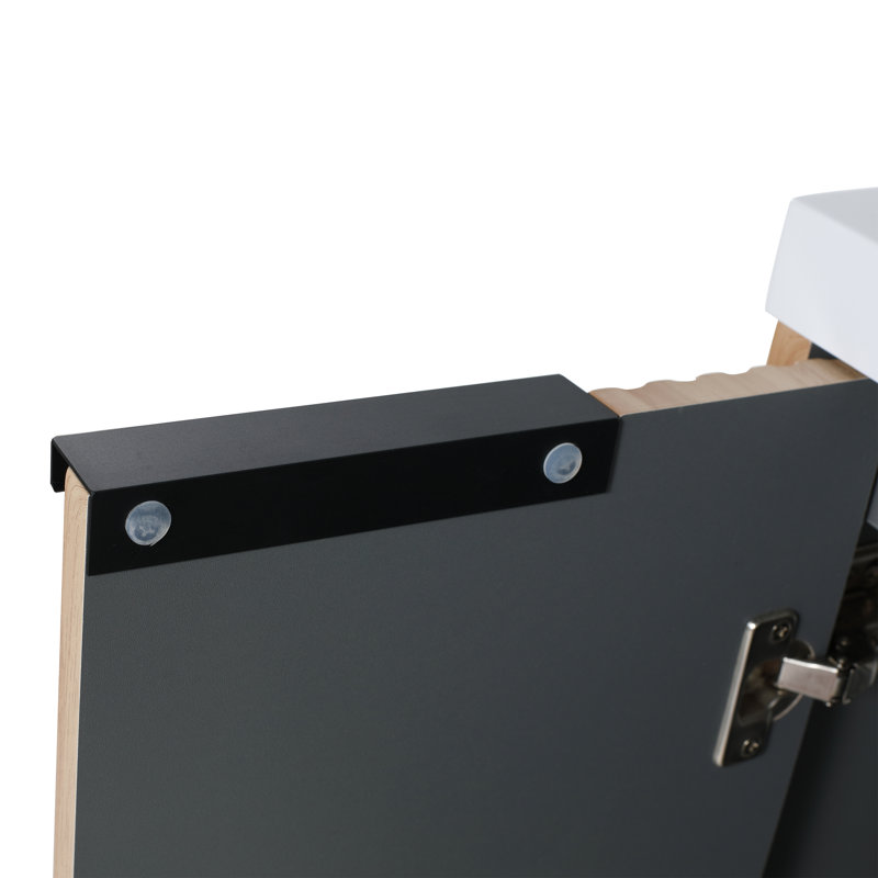23.63'' Single Bathroom Vanity with Resin Top, Maple