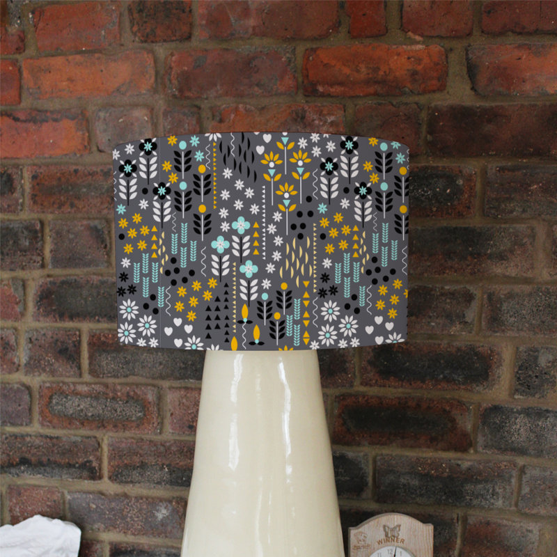Cotton Drum Lamp Shade ( Uno ), 25cm H x 40cm W x 40cm D