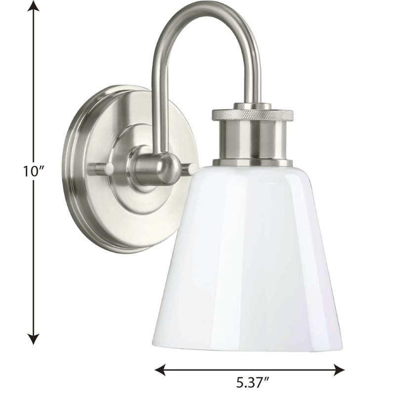 Hollymead Armed Sconce, Brushed Nickel