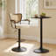 Tabouret de bar pivotant avec dossier rembourré et large de 17,7 po Kissena-131976828