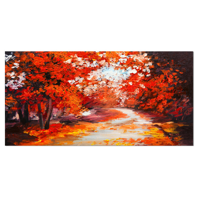 «Forest in the Fall Landscape», reproduction d'art sur toile tendue, H 20 po x l 20 po x P 1 po