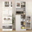 Garde-manger avec support pour micro-ondes et 8 tablettes de porte