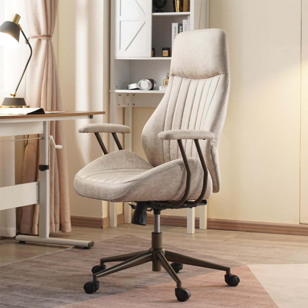 Viola High Back Swivel Ergonomic Executive Chair with Pad arms 17 Stories Upholstery 