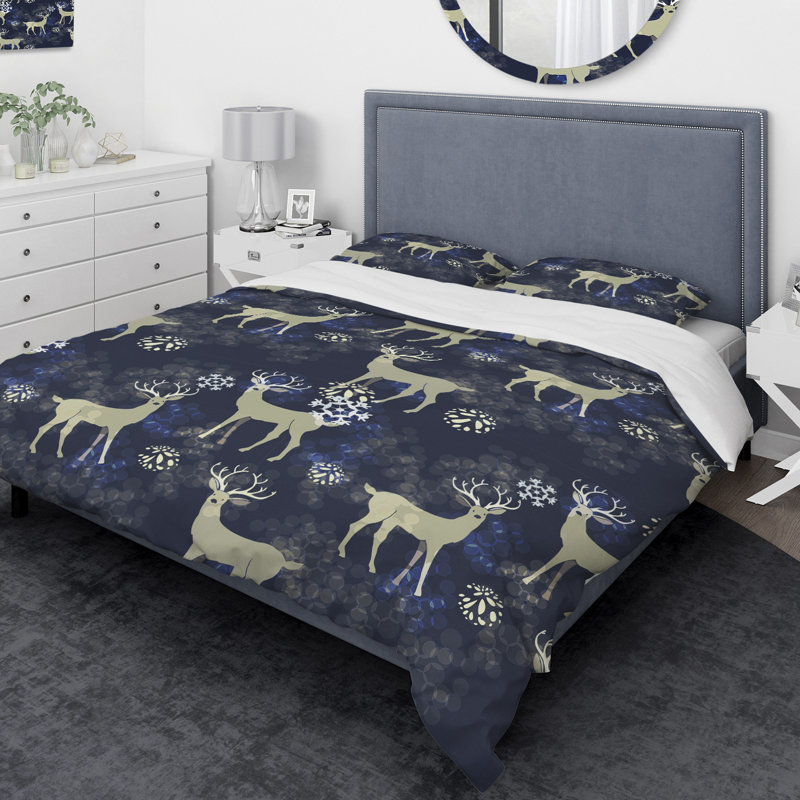Rustic No Floral Duvet Cover, Queen Duvet Cover + 2 Shams