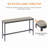 Long Bar Table Set With 3 PU Upholstered Bar Stools