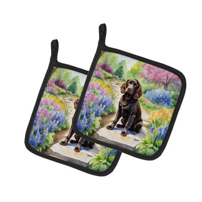 Caroline's Treasures Floral Polyester Potholder Set