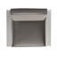 Fauteuil club d'extérieur moderne avec coussin épais, chaise longue de patio à cadre en aluminium pour balcon, bord de piscine, gris / argent