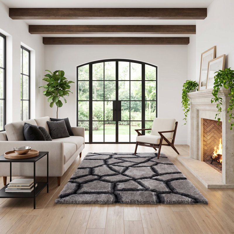 Abstract Indoor Rug, Rectangle 5' x 7'