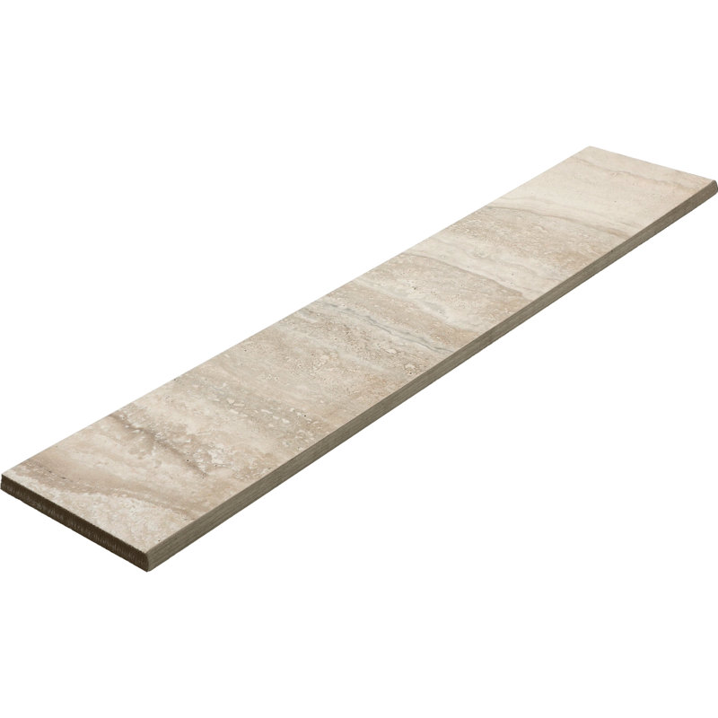 Daltile Calligo 3 x 15 Bullnose Floor Trim (Sold by the Piece), Almond