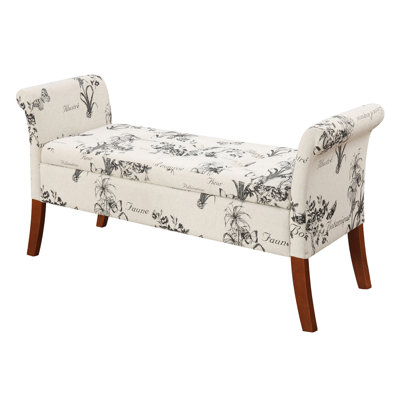 Emma-Jade Upholstery Storage Bench with Solid Wood Legs