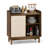 Buffet Sideboard Mid Century Floor Storage Cabinet With Sliding Door And Adjustable Shelves