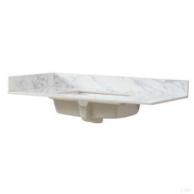 22" x 4" Bathroom Sink Side Splash, Size for Bathroom Vanity Sink Top, Engineered Marble Stone Side Splash