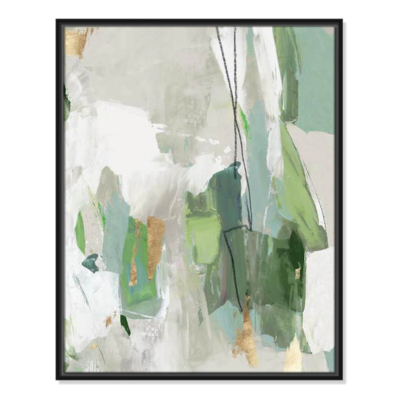 Collection Enchanted Emerald Enchanted Emerald II par Tom Reeves, Cadre flottant noir, H 29,5 po x l 23,5 po x P 2 po