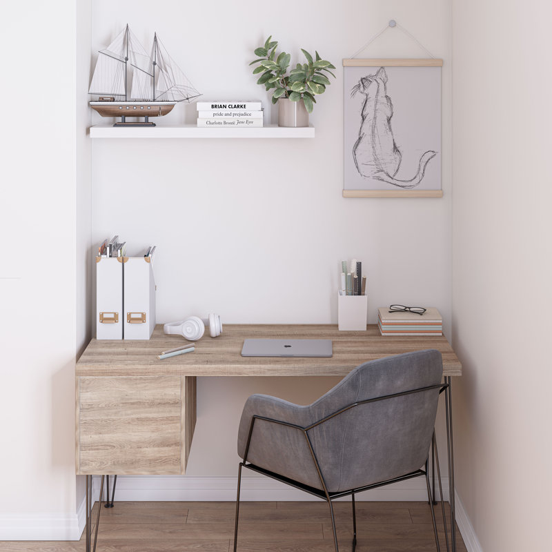 Sydney 36" W x 6" D Floating Shelf with Invisible Wall Mount Bracket, White