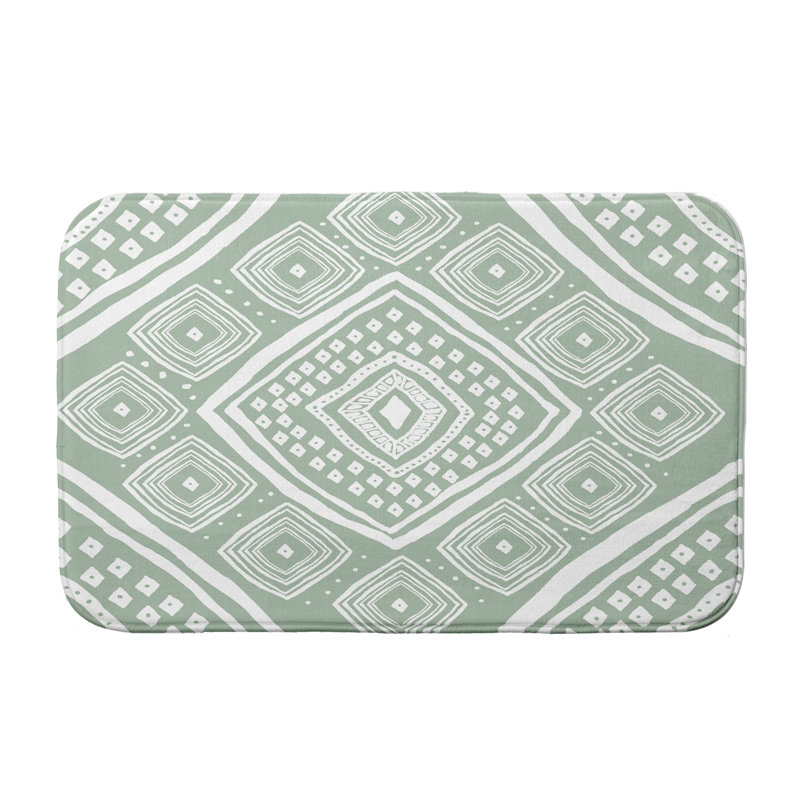 Euharlee Non-Slip Bath Mat, 21" W x 34" L, Green