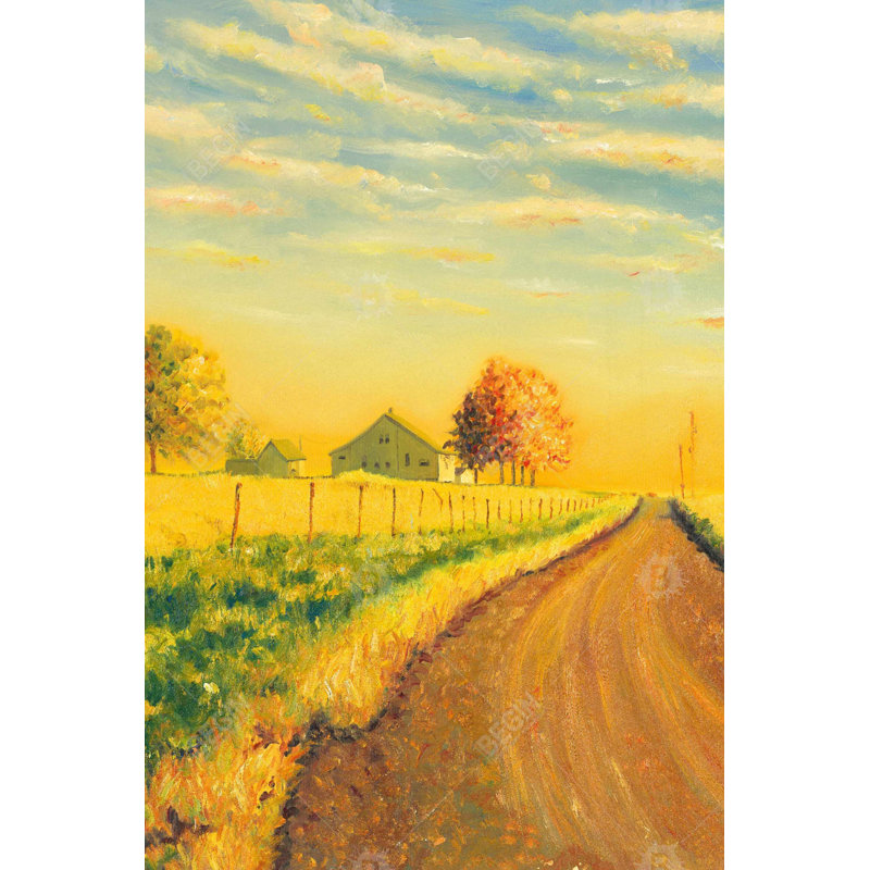 À la campagne - Toile de ferme de salon pour la décoration intérieure