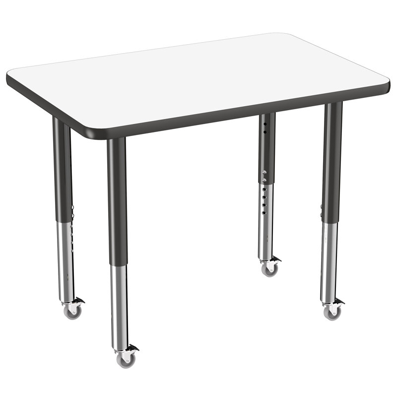 Table d'activités rectangulaire, 24 po x 36 po, Super, Tableau blanc / noir